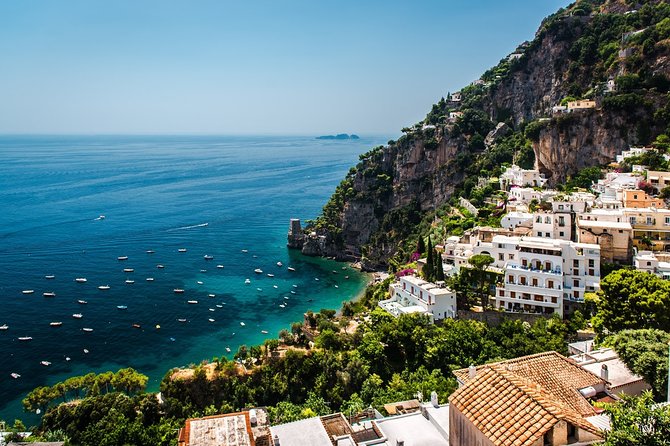 Amalfi Coast tour with lunch - Positano from the road and at lunch