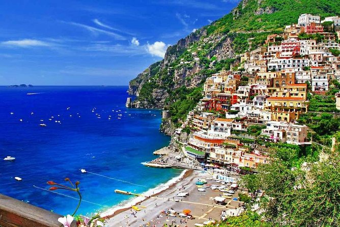 Amalfi Coast with stop at Emerald Grotto - Positano for pastel houses, lunch, and shopping