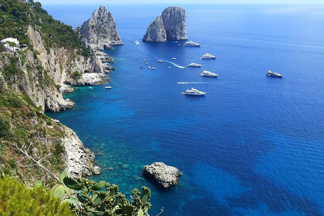 Capri Private Boat Stress Free Tour from Naples or Sorrento - Gardens of Augustus and the Faraglioni view