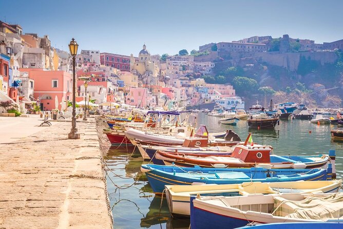 Exclusive Ischia & Procida Luxury Private Boat Cruise - Marina di Corricella from the water