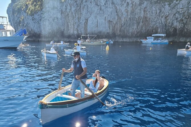 From Castellammare di Stabia: Capri Blue Grotto Boat Day Tour - Three hours to explore Capri on land