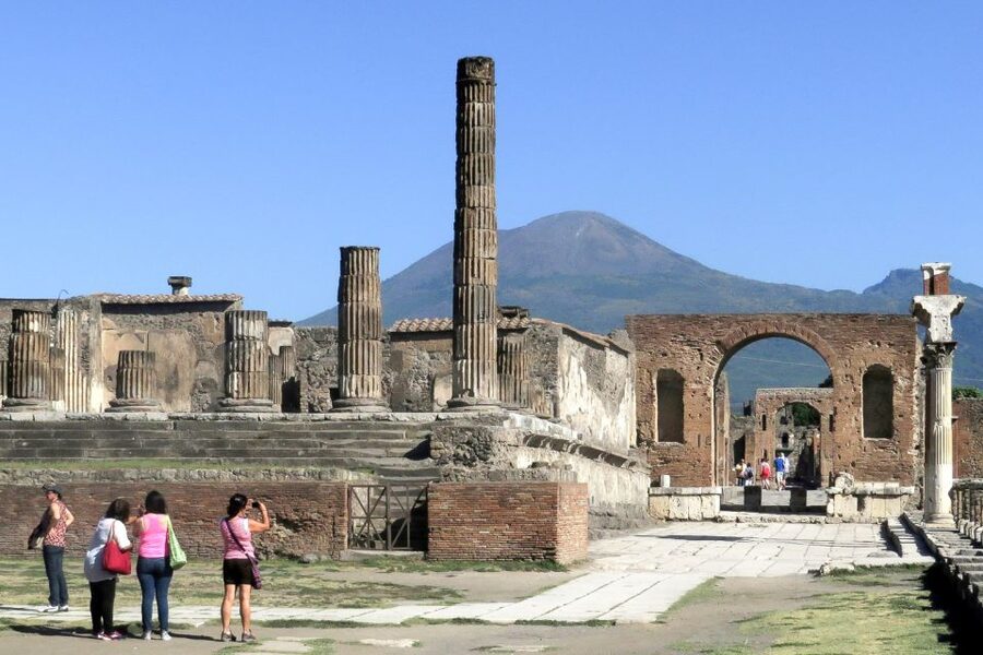From Naples: Pompeii & Amalfi Coast Full-Day Trip with Lunch - Positano from the lookout, not from the beach