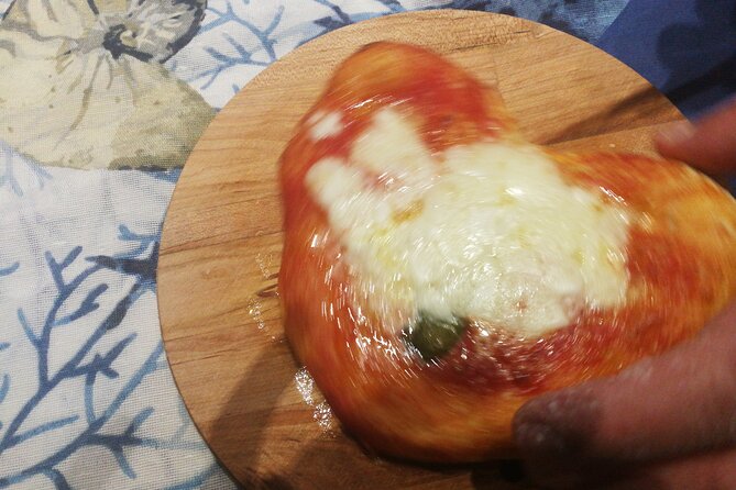 Make Neapolitan Pizza With A View Of Naples - Making a baked Margherita with mozzarella and basil