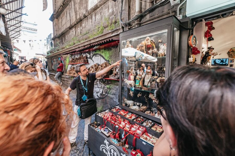 Naples: Downtown Tour with Veiled Christ & St Clare Tickets - Piazza del Gesù Nuovo and the first churches