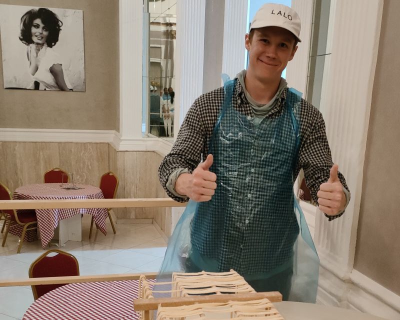 Naples: Pasta Making Class with Starter and Drink - The chefs set the tone