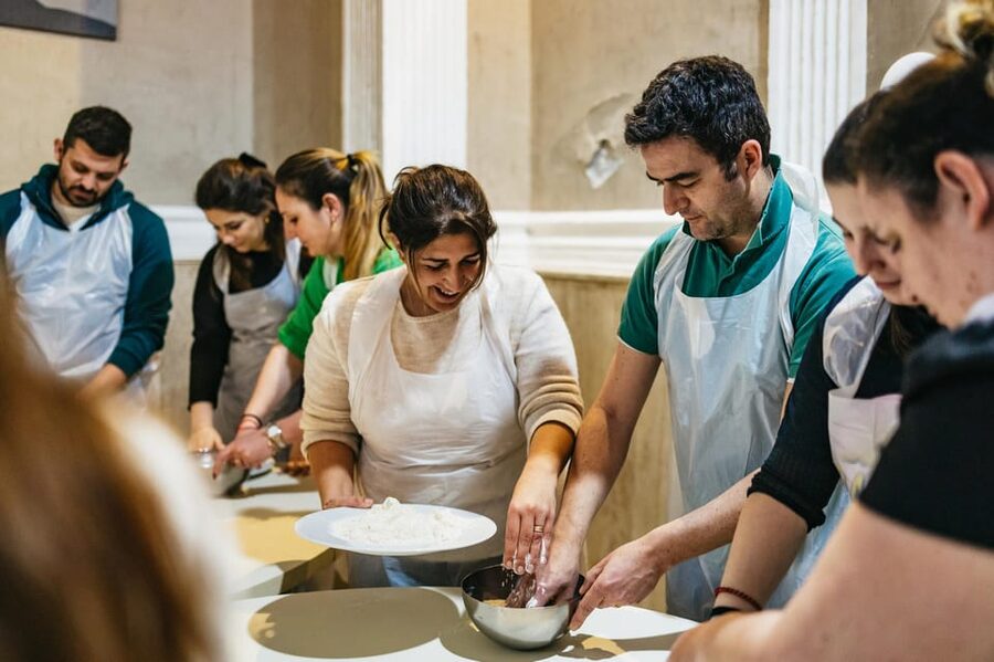 Naples: Pizza-Making Workshop with Drink and Appetizer - San Marzano sauce, mozzarella, and basil