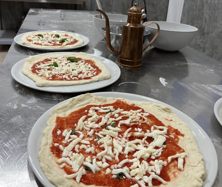 Pizza-Making Workshop by night with glass of wine - Stretching, topping, and the 90-second bake
