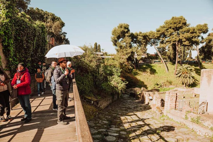Pompeii Small Group Tour with transportation from Naples - The Forum and Basilica show Pompeii’s public life