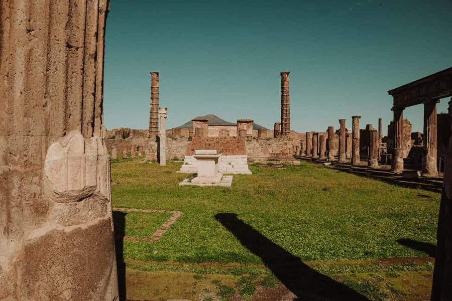 Pompeii Small Group Tour with transportation from Naples - Arriving at Porta Marina and entering the ruins