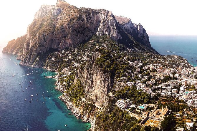Private Boat Tour from Naples to Capri Onboard Tornado 50 - Swimming at Marina Piccola