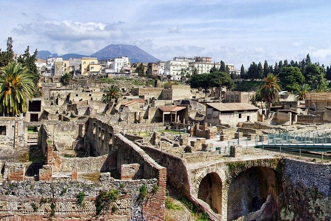 Shore tour of Pompeii, Vesuvius and Herculaneum. - Mount Vesuvius: crater views above the Gulf of Naples