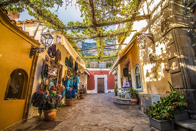 Sorrento Positano Amalfi from Naples with lunch included - Positano: stairs, flowers, and lunch above the sea