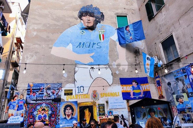 The Spanish Quarters, Street Art and Local Market Tour in Naples - Maradona murals and Naples’ football faith