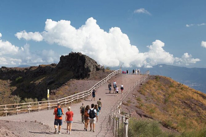 Vintage Van Experience: Tour and Transfer to Mt. Vesuvius - The climb toward Vesuvius and its lava-stone art